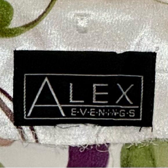 Alex Evenings Floral Satin Blazer - Purple and Green - Picture 2 of 5